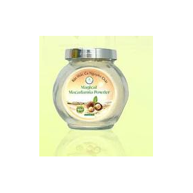 Macadamia-Pulver im Glas